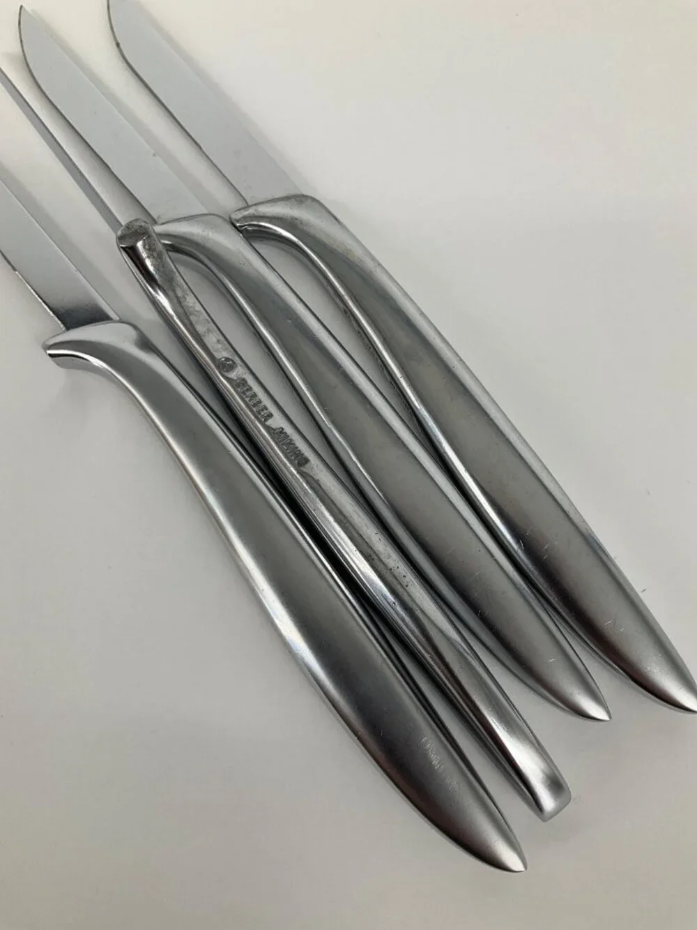 Vintage Gerber Legendary Blades Miming Steak Knives Set Of 4 Stainless Steel